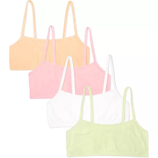 imageFruit of the Loom Girls Spaghetti Strap Sports BraLentilMangoPinkWhite