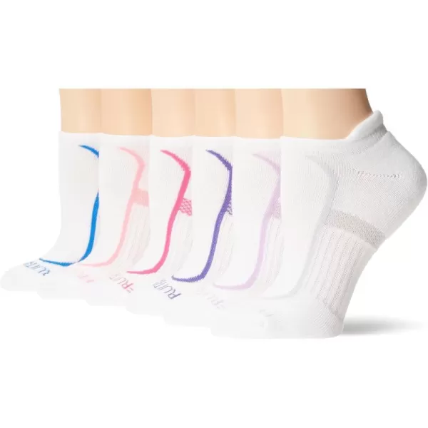 imageFruit of the Loom Women Coolzone No Show with Tab Socks 6 PackWhite Assortment W Tab