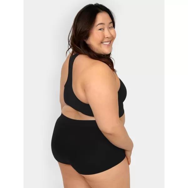 imageFruit of the Loom A Fresh Collection Hey Shorty 3Pack Seamless Boyshorts for Womens Everyday ComfortPremium PlumRose ShadowBlack