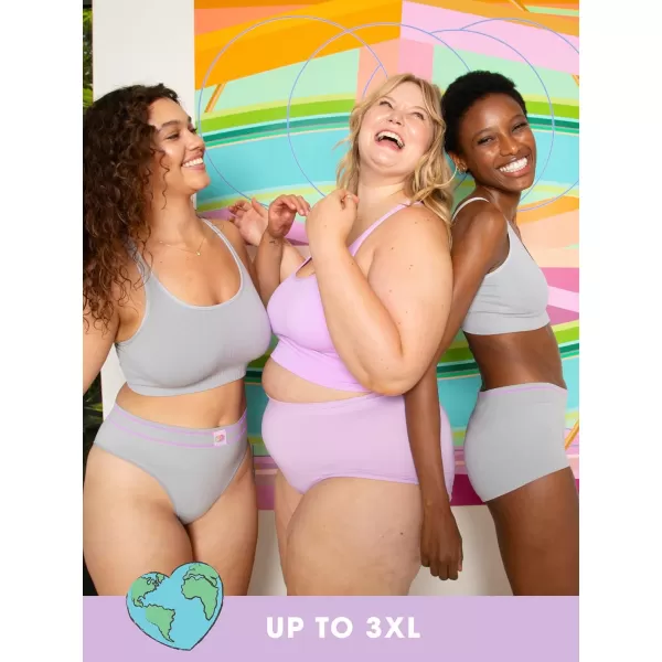 imageFruit of the Loom A Fresh Collection Hey Shorty 3Pack Seamless Boyshorts for Womens Everyday ComfortPremium PlumRose ShadowBlack