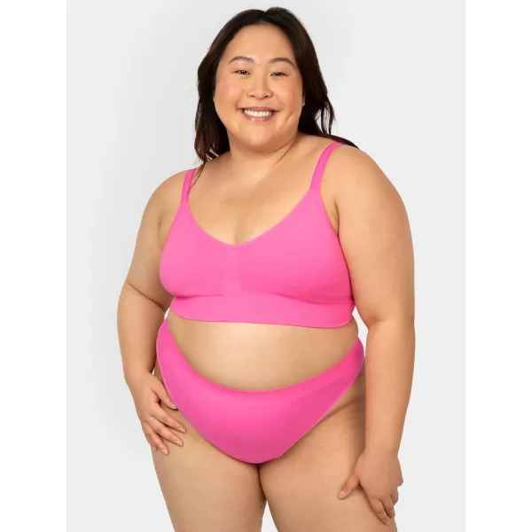 imageFruit of the Loom A Fresh Collection Sneak Chic 3Pack Womens Seamless Thong  For Ultimate Comfort ampamp Invisible StyleSugar PlumGreyStellar Orchid