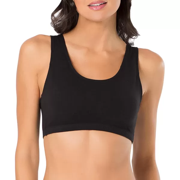imageFruit of the Loom Womens Built Up Tank Style Sports BraBlackWhiteHeather Grey