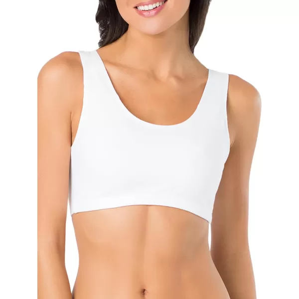 imageFruit of the Loom Womens Built Up Tank Style Sports BraHeather BlueWhiteHeather Grey