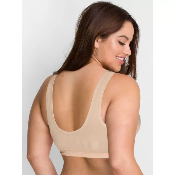 imageFruit of the Loom Womens Comfort Front Close Sport Bra with Mesh StrapsSand