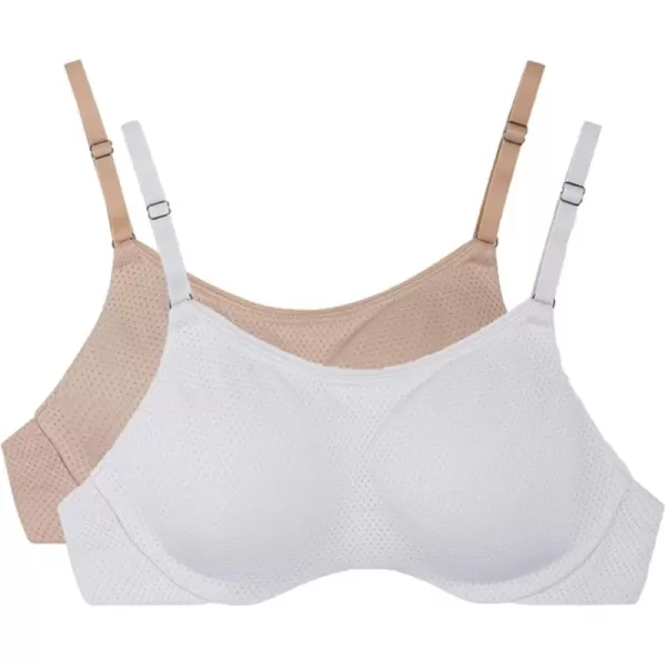 2 Pack - Beige/White