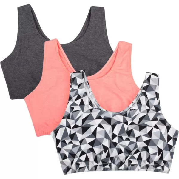 Kaleidescope/Charcoal/Punchy Peach
