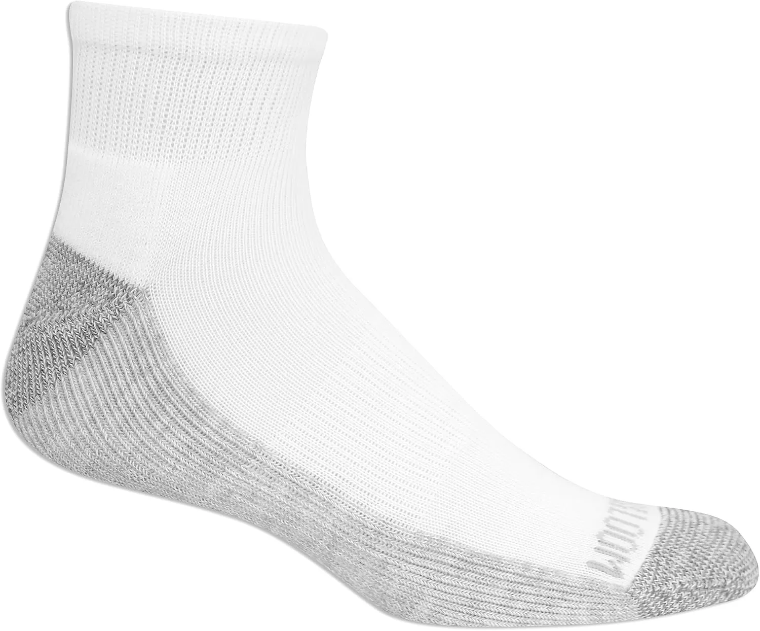 imageFruit of the Loom Mens Essential 6 Pair Pack Casual Socks with Cushion and Arch Support White Gray Sole 6512