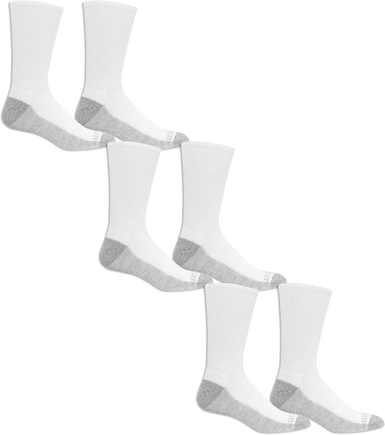 imageFruit of the Loom Mens Everyday Lightweight Sport Crew Socks 6 PackWhite