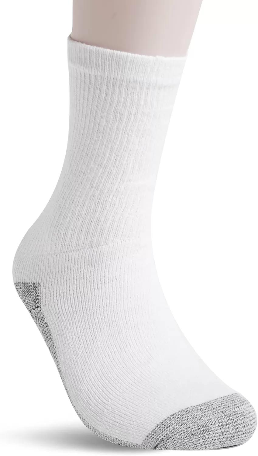 imageFruit of the Loom Mens Work Gear Cushioned Crew Socks 10 PairWhite