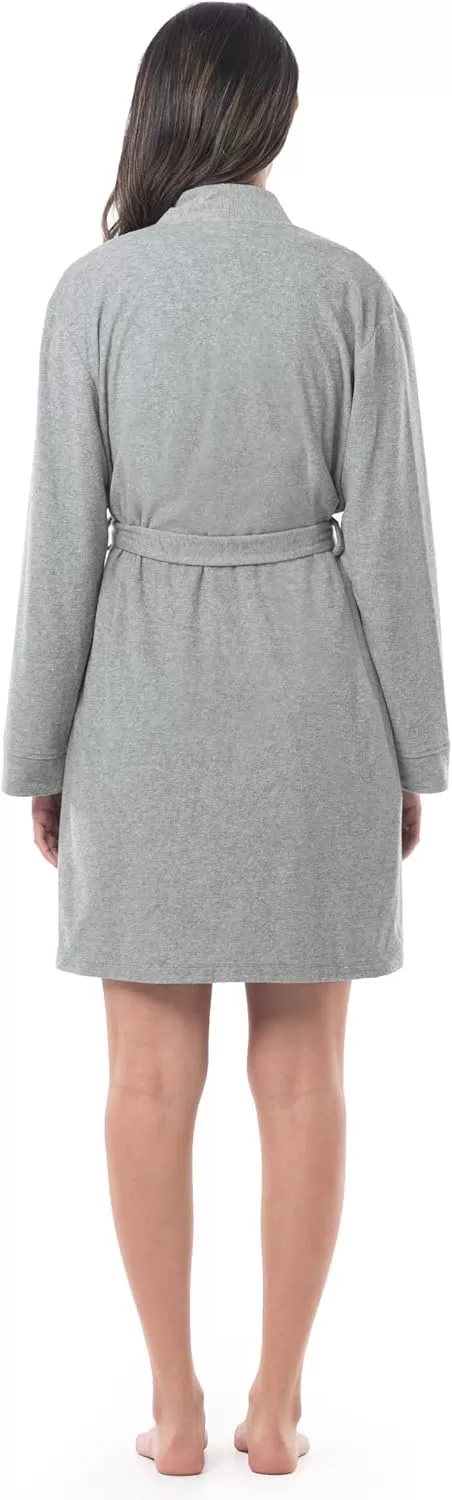 imageFruit of the Loom Womens Beyondsoft Sleep Chemise and Robe SetLight Grey Heather