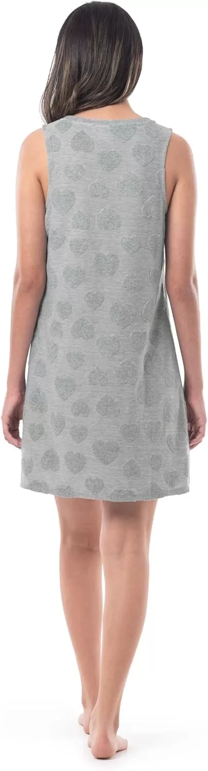 imageFruit of the Loom Womens Beyondsoft Sleep Chemise and Robe SetLight Grey Heather
