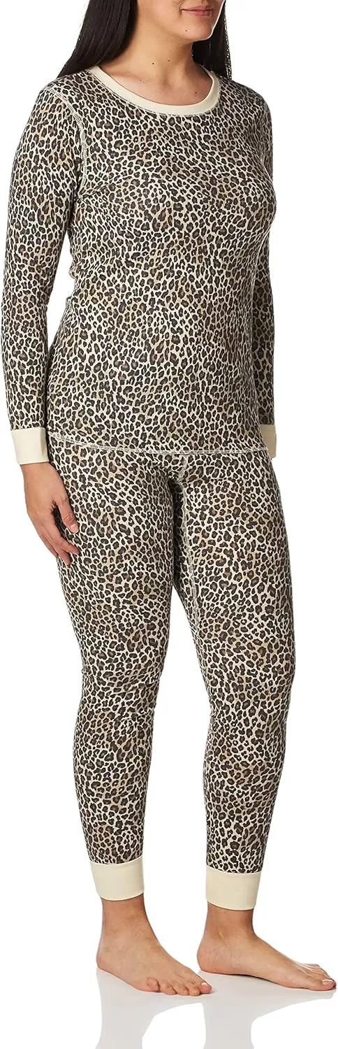 imageFruit of the Loom womens Micro Waffle Premium Thermal SetAnimal Print