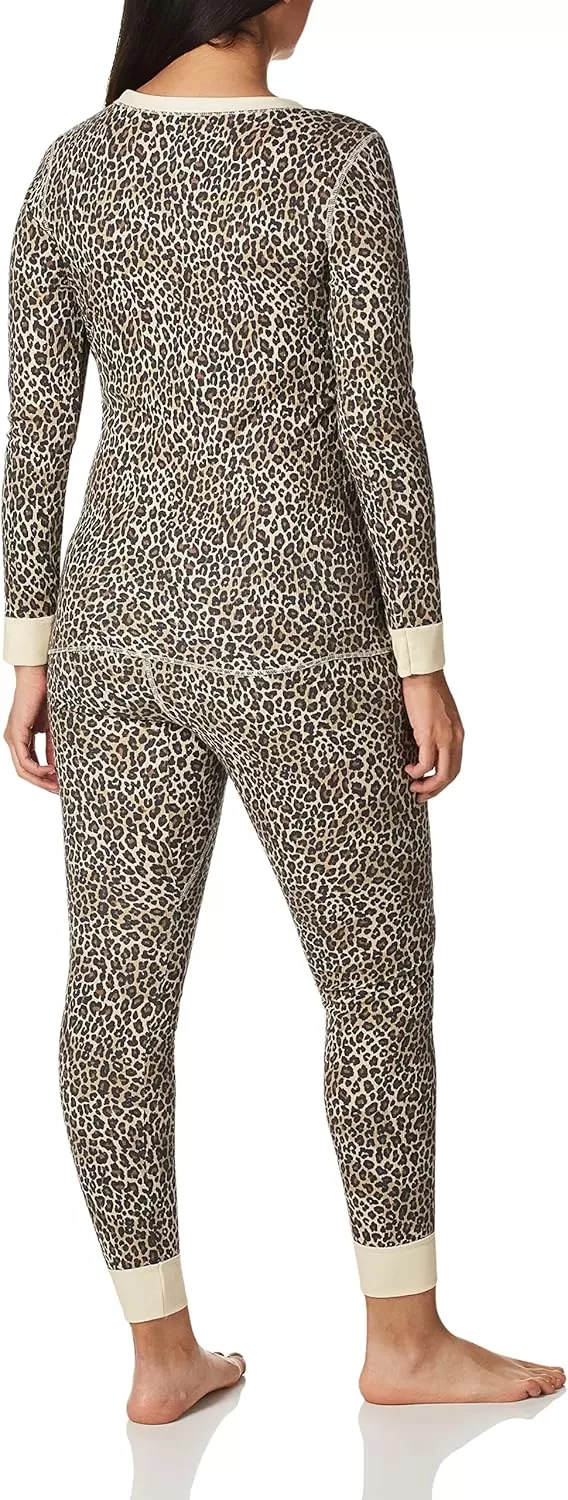 imageFruit of the Loom womens Micro Waffle Premium Thermal SetAnimal Print