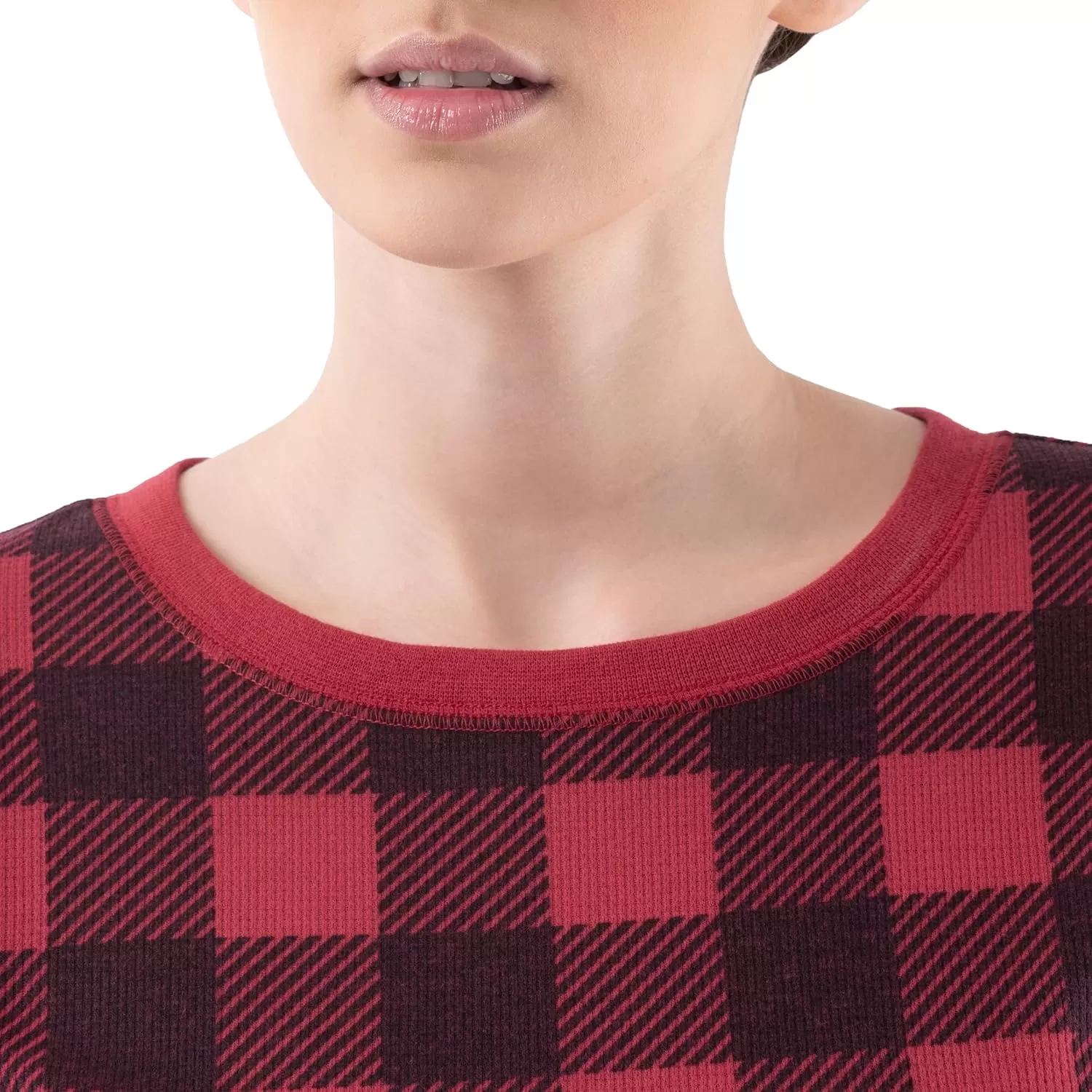 imageFruit of the Loom womens Micro Waffle Premium Thermal SetBuffalo Plaid