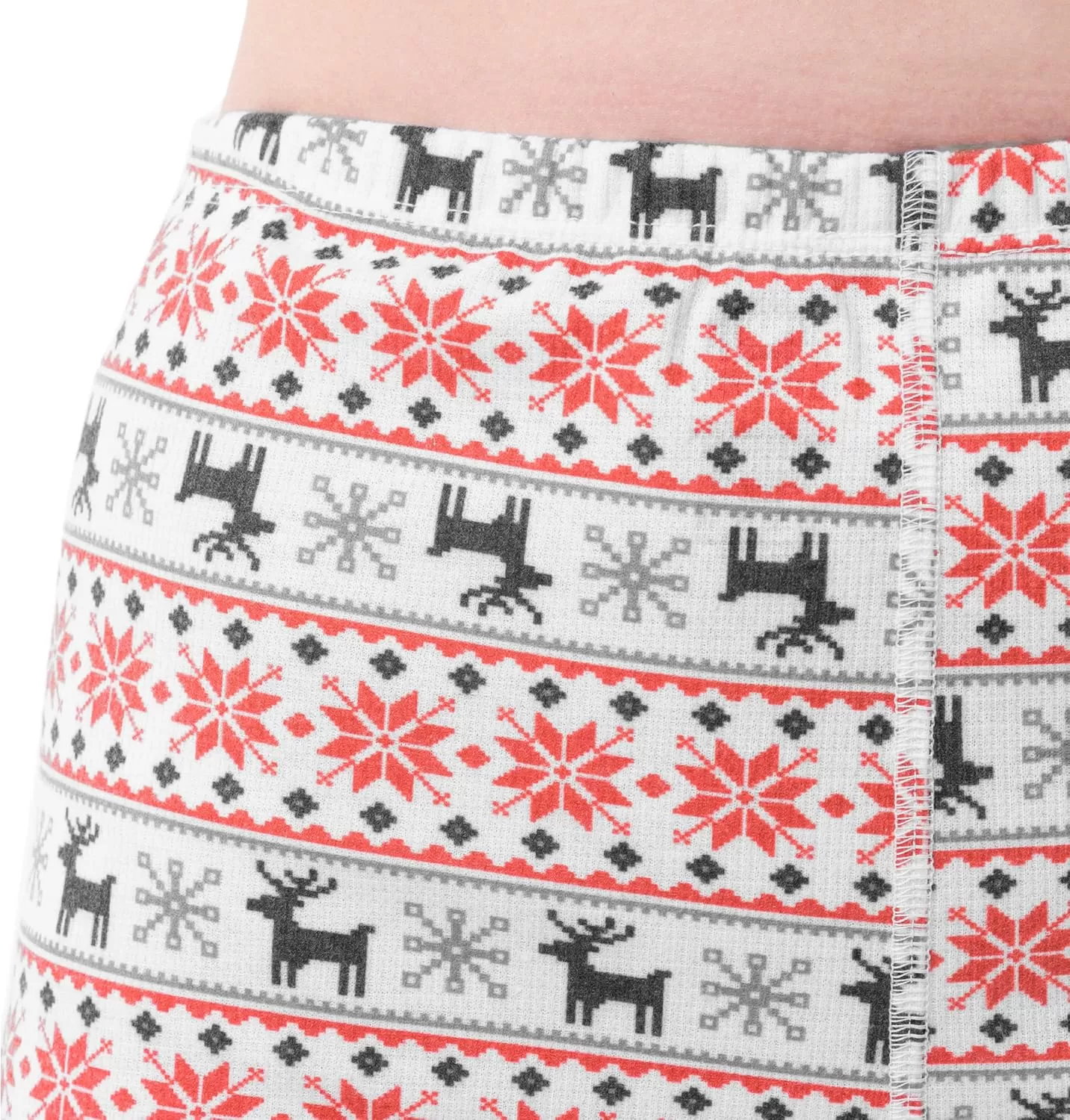 imageFruit of the Loom womens Micro Waffle Premium Thermal SetFair Isle White