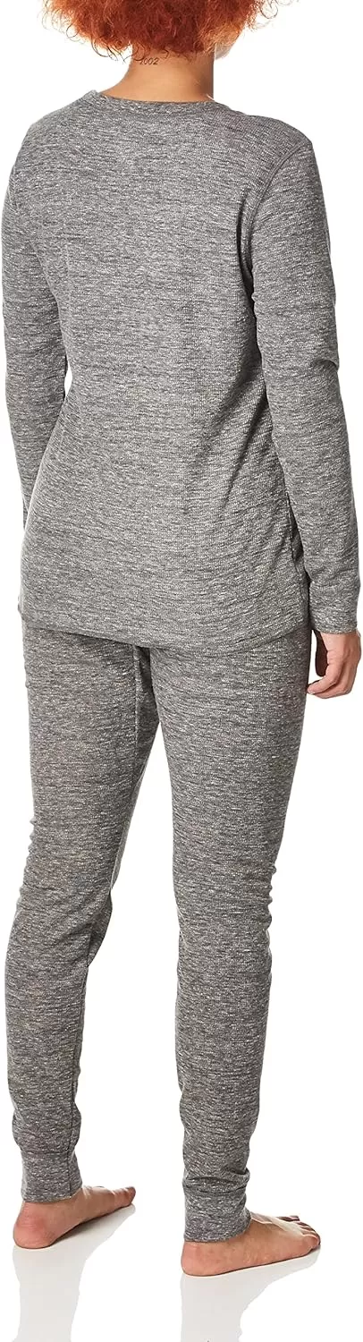imageFruit of the Loom womens Micro Waffle Premium Thermal SetSmoke Heather