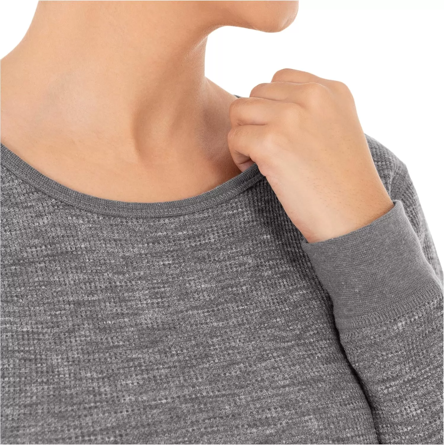 imageFruit of the Loom womens Micro Waffle Premium Thermal SetSmoke Heather