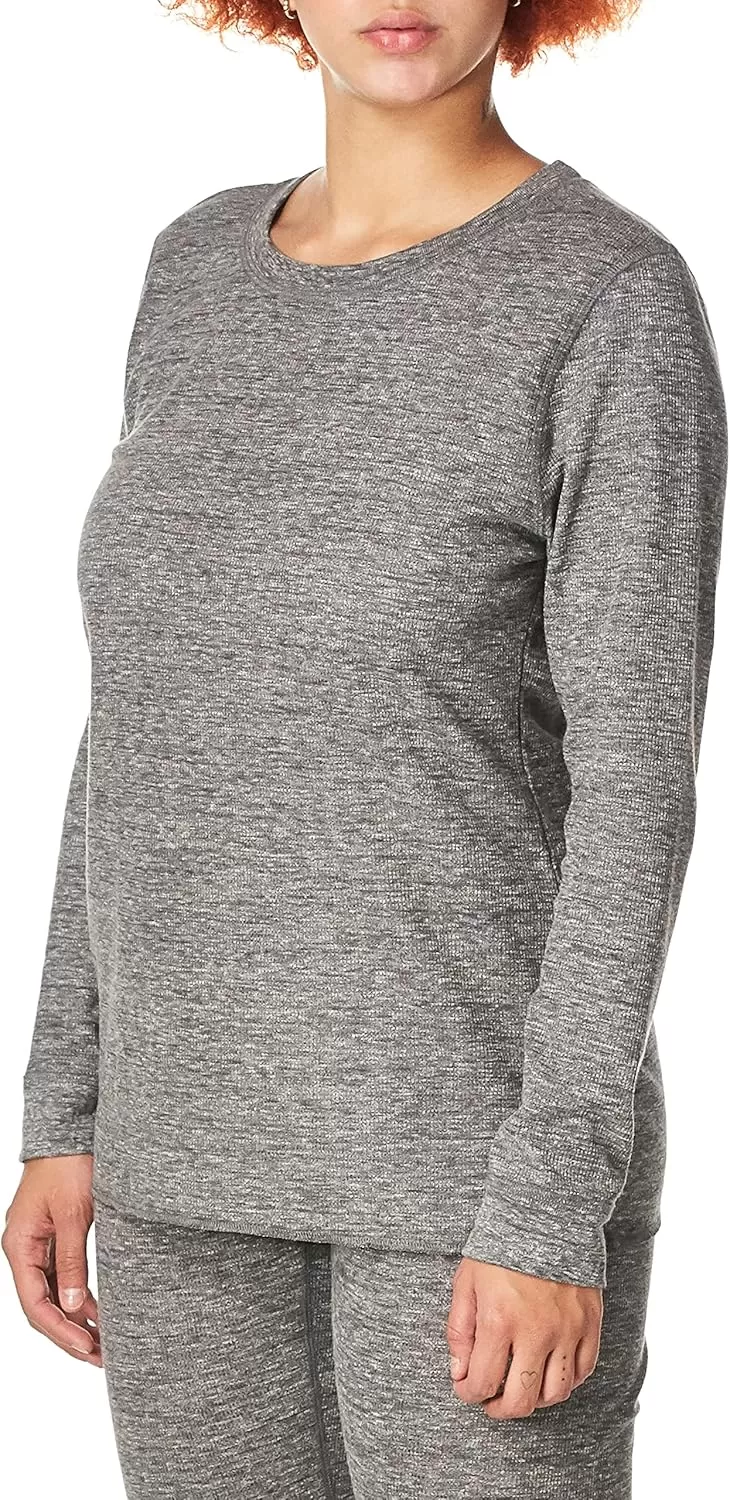 imageFruit of the Loom womens Micro Waffle Premium Thermal SetSmoke Heather