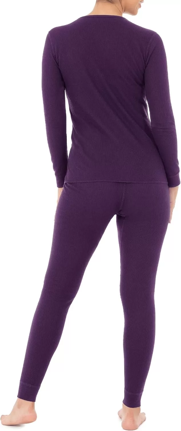 imageFruit of the Loom womens Micro Waffle Premium Thermal SetViolet