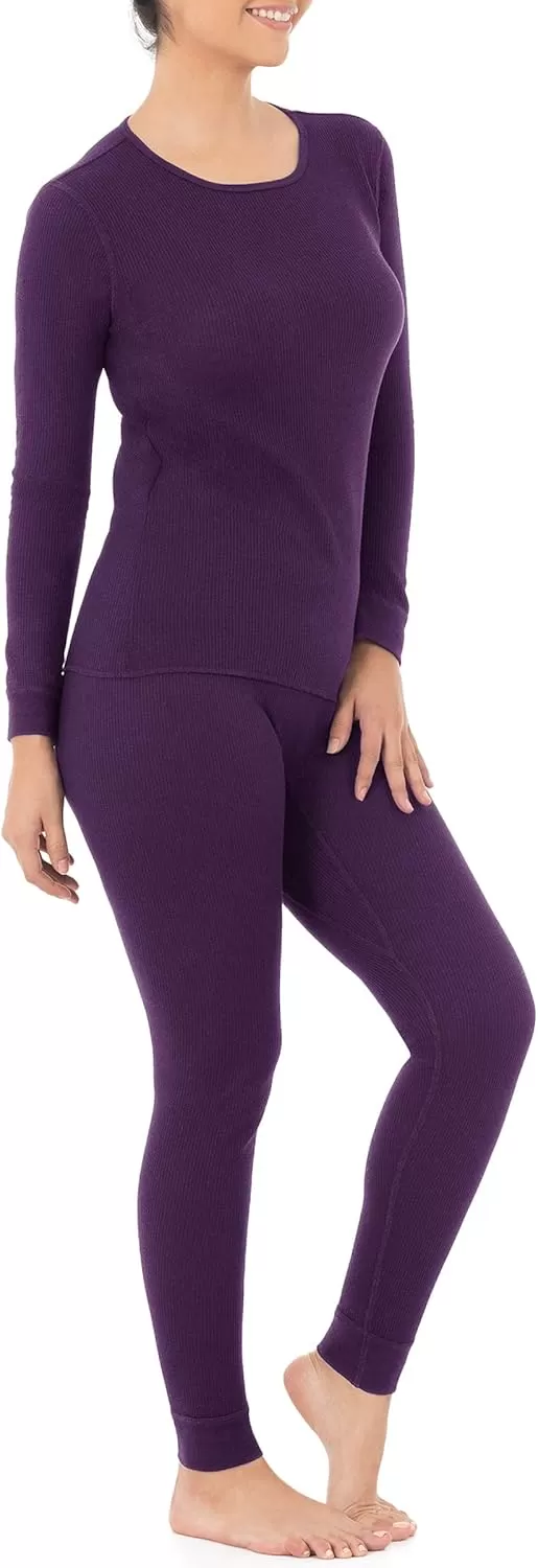 imageFruit of the Loom womens Micro Waffle Premium Thermal SetViolet