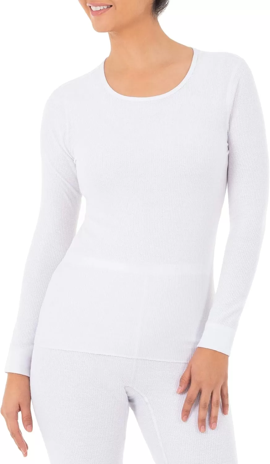 imageFruit of the Loom womens Micro Waffle Premium Thermal SetWhite