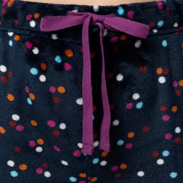 imageFruit of the Loom Womens Sueded Jersey Crew Top and Fleece Pant Sleep Set BerryMulti Confetti
