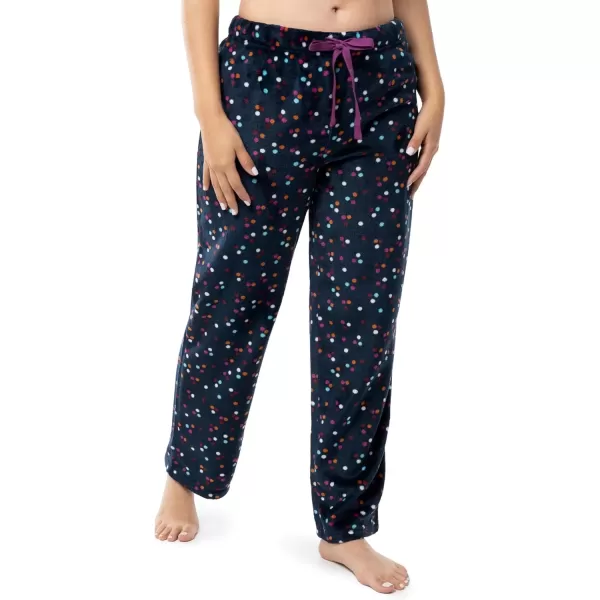 imageFruit of the Loom Womens Sueded Jersey Crew Top and Fleece Pant Sleep Set BerryMulti Confetti