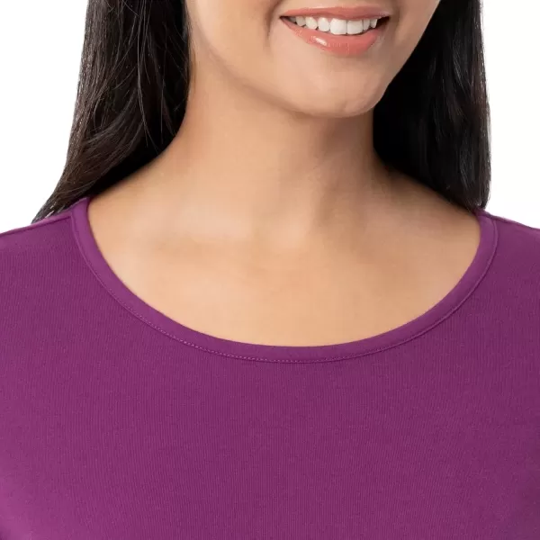 imageFruit of the Loom Womens Sueded Jersey Crew Top and Fleece Pant Sleep Set BerryMulti Confetti