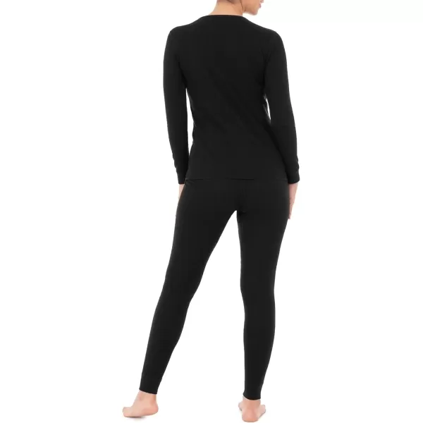 imageFruit of the Loom womens Micro Waffle Premium Thermal SetBlack