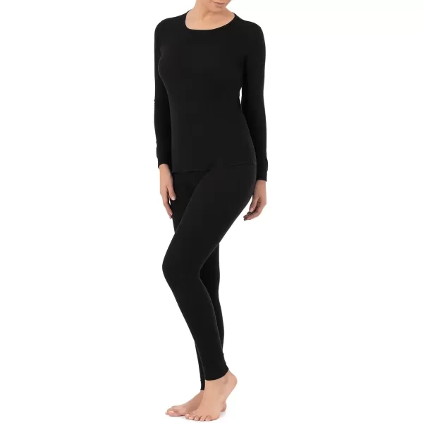 imageFruit of the Loom womens Micro Waffle Premium Thermal SetBlack