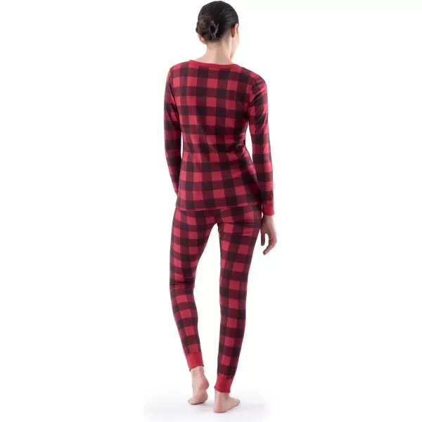 imageFruit of the Loom womens Micro Waffle Premium Thermal SetBuffalo Plaid