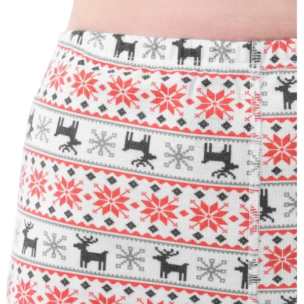 imageFruit of the Loom womens Micro Waffle Premium Thermal SetFair Isle White