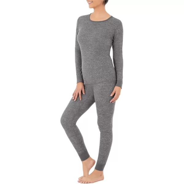 imageFruit of the Loom womens Micro Waffle Premium Thermal SetSmoke Heather