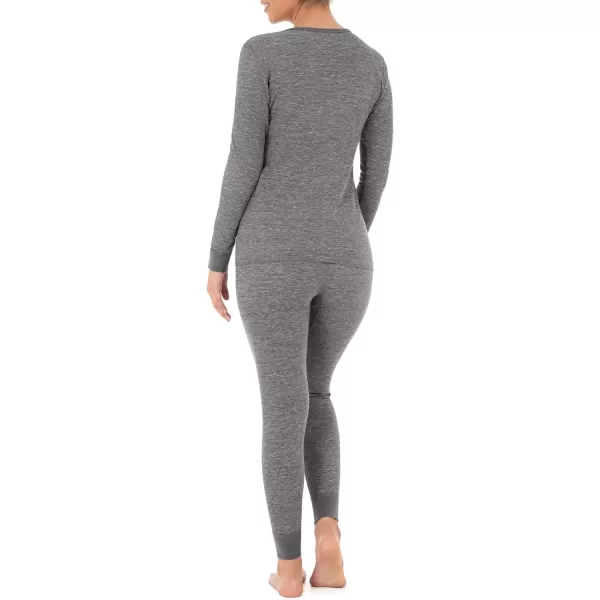 imageFruit of the Loom womens Micro Waffle Premium Thermal SetSmoke Heather