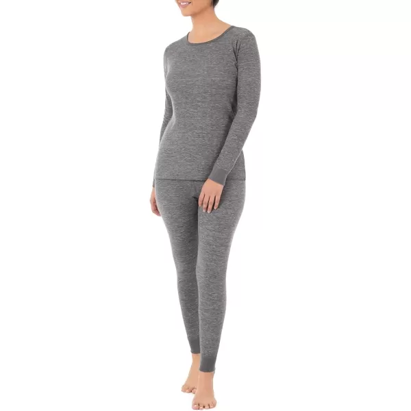 imageFruit of the Loom womens Micro Waffle Premium Thermal SetSmoke Heather