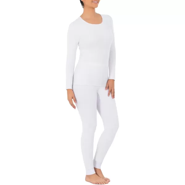 imageFruit of the Loom womens Micro Waffle Premium Thermal SetWhite