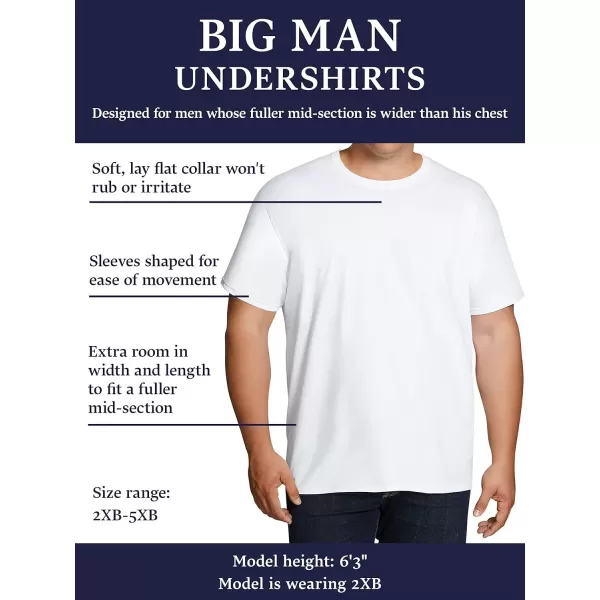 imageFruit of the Loom Mens Big and Tall Tagfree UndershirtsBig Man  Crew  3 Pack