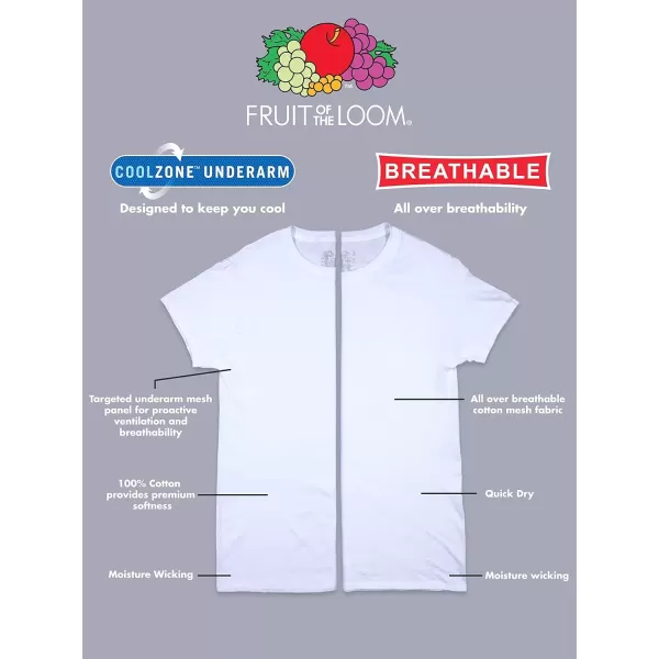 imageFruit of the Loom Mens Big and Tall Tagfree UndershirtsWhite