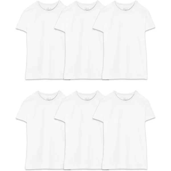 imageFruit of the Loom Mens Eversoft Cotton Stay Tucked Crew TshirtBig Man  6 Pack  White