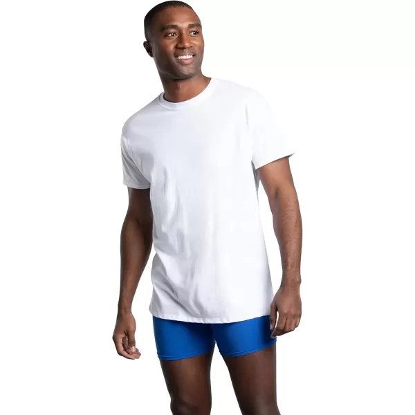 imageFruit of the Loom Mens Eversoft Cotton Stay Tucked Crew TshirtRegular  72 Pack  White