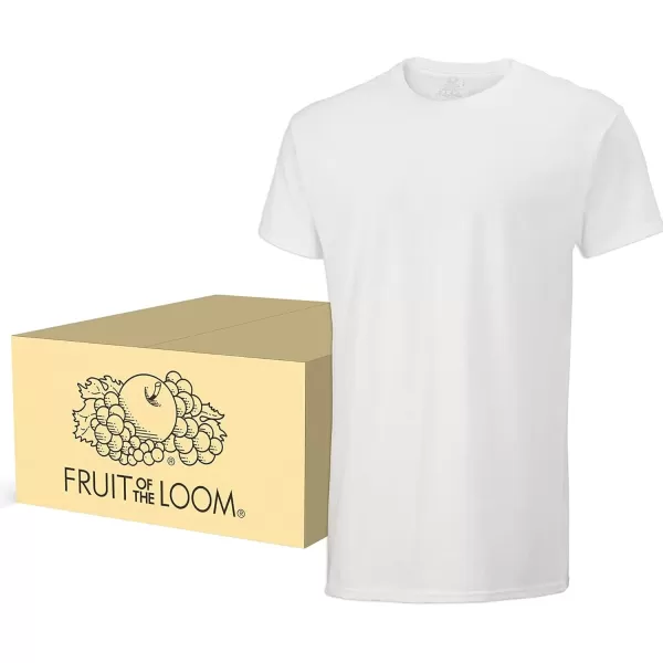 imageFruit of the Loom Mens Eversoft Cotton Stay Tucked Crew TshirtRegular  72 Pack  White