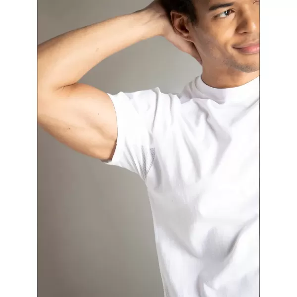 imageFruit of the Loom Mens Eversoft Cotton Stay Tucked Crew TshirtWhite  Micro Mesh Coolzone Underarm
