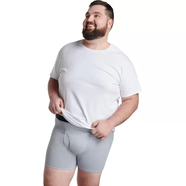 imageFruit of the Loom Mens Premium Breathable Boxer Briefs Regular ampamp Big ManBig Man  Cotton Mesh  3 Pack  Assorted
