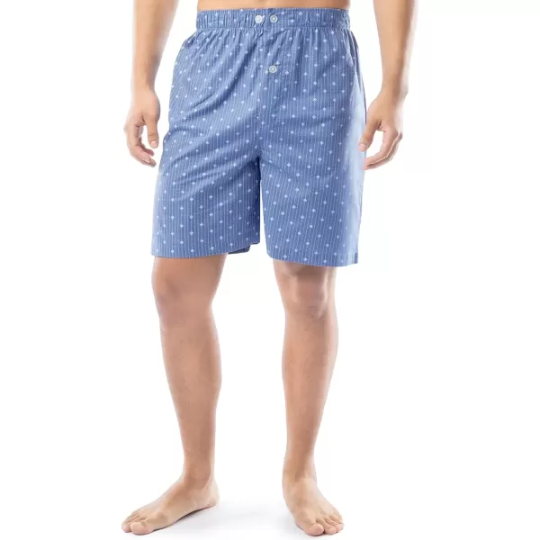 imageFruit of the Loom mens Broadcloth Short Sleeve Pajama SetMedium Blue