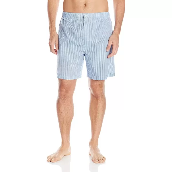 imageFruit of the Loom mens Broadcloth Short Sleeve Pajama SetRoyal Stripe