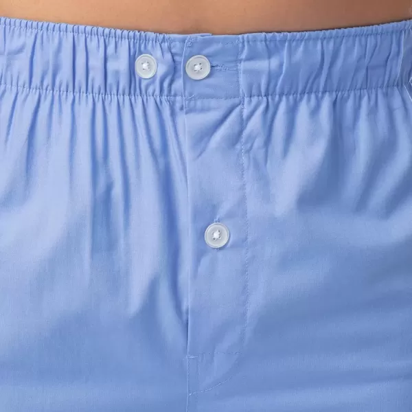 imageFruit of the Loom mens Broadcloth Short Sleeve Top and Long Pants Pajama SetFrench Blue