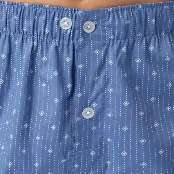 imageFruit of the Loom mens Broadcloth Short Sleeve Top and Long Pants Pajama SetMedium Blue