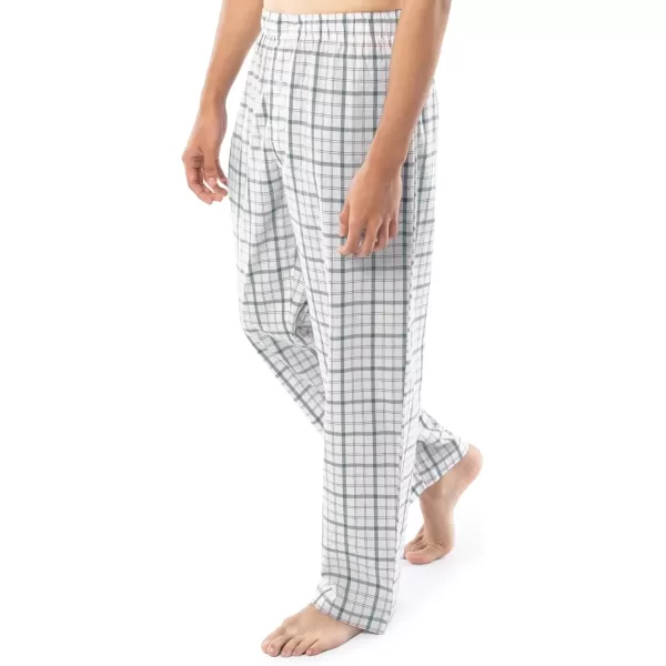 imageFruit of the Loom mens Broadcloth Short Sleeve Top and Long Pants Pajama SetNaturalGreen Plaid