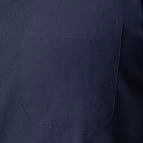 imageFruit of the Loom mens Broadcloth Short Sleeve Top and Long Pants Pajama SetNavy Blue