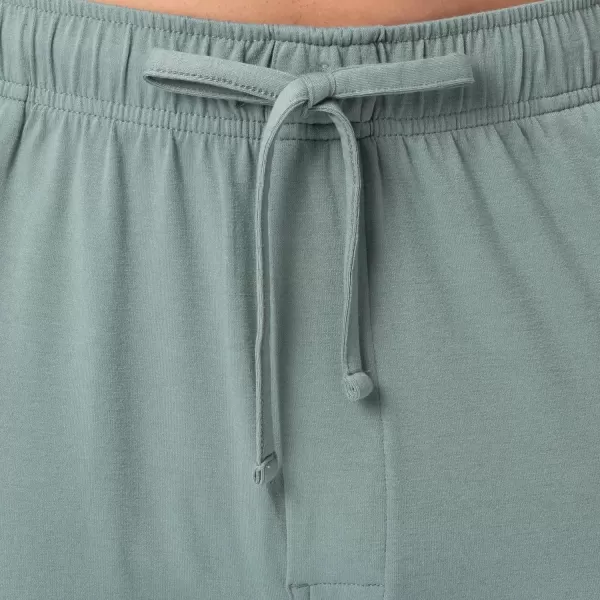 imageFruit of the Loom Mens 360 Stretch Long Sleeve Henley Top and Pant Sleep Pajama SetGreen
